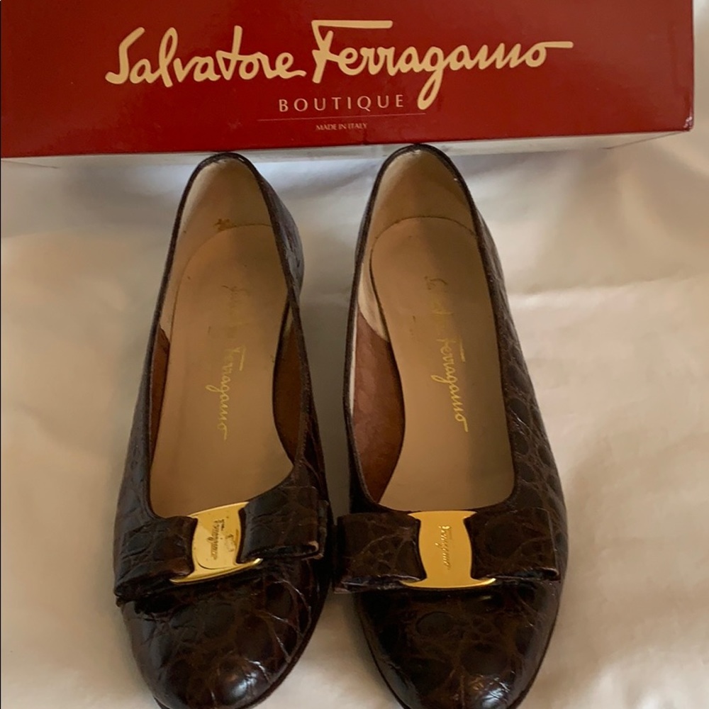 Salvatore Ferragamo classic bow flat shoes